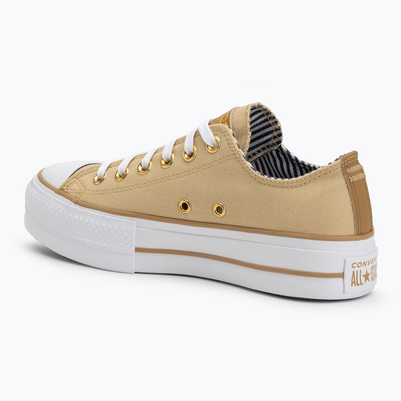 Dámské tenisky Converse Chuck Taylor All Star Lift Platform Herringbone Stripe utility sunflower/trek tan 3