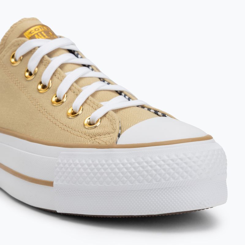 Dámské tenisky Converse Chuck Taylor All Star Lift Platform Herringbone Stripe utility sunflower/trek tan 7