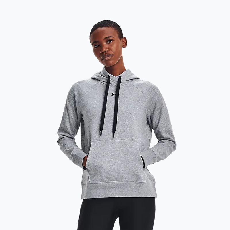 Dámská mikina Under Armour Rival Fleece Hb Hoodie šedá 1356317 3