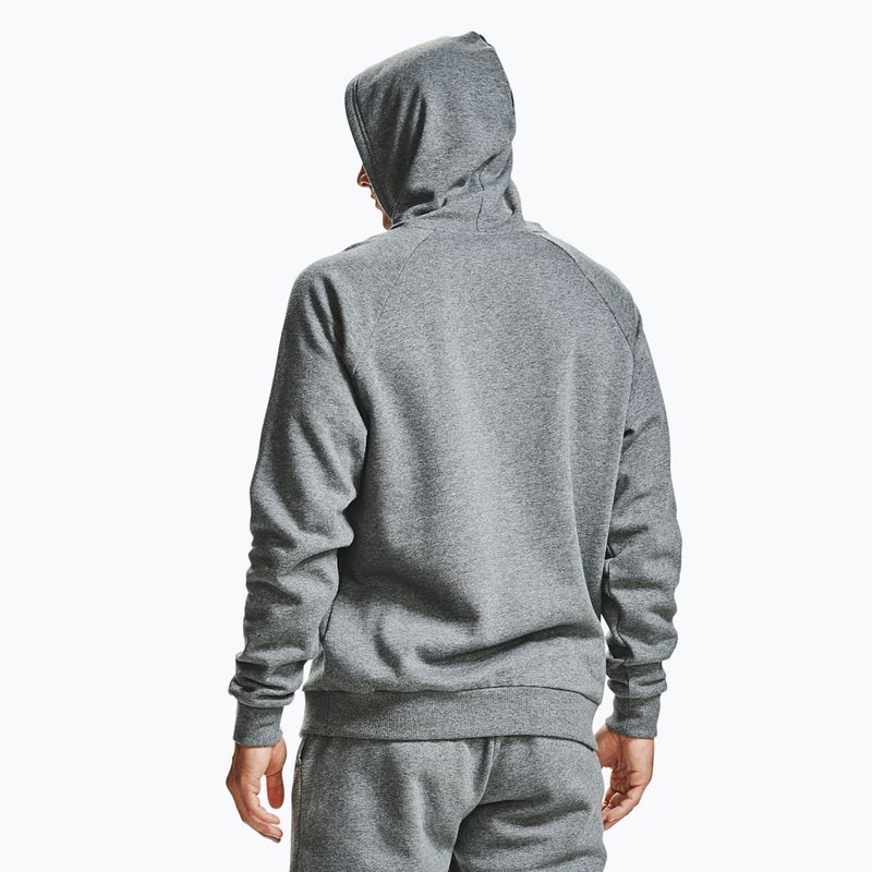 Pánská mikina Under Armour Rival Hoodie pitch gray light heather/onyx white 5