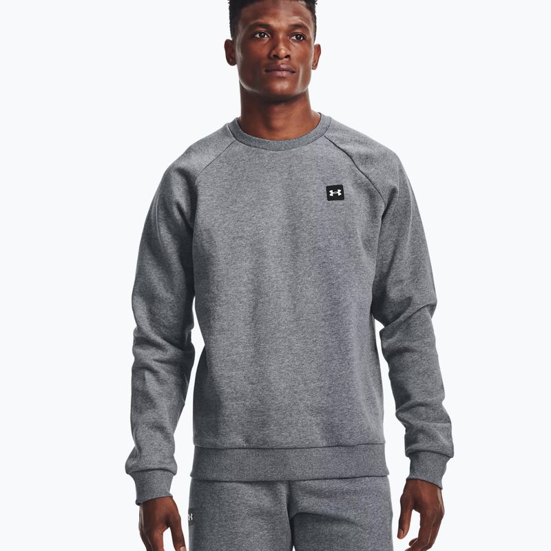 Under Armour pánská tréninková mikina Rival Fleece Crew šedá 1357096