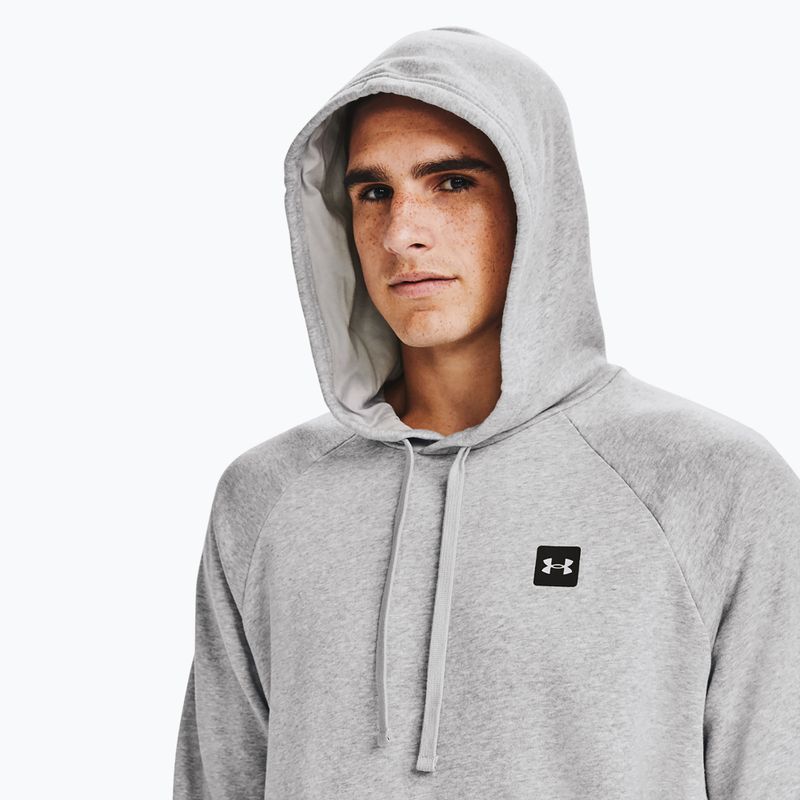 Pánská mikina Under Armour Rival Hoodie mod gray light heather/black 7