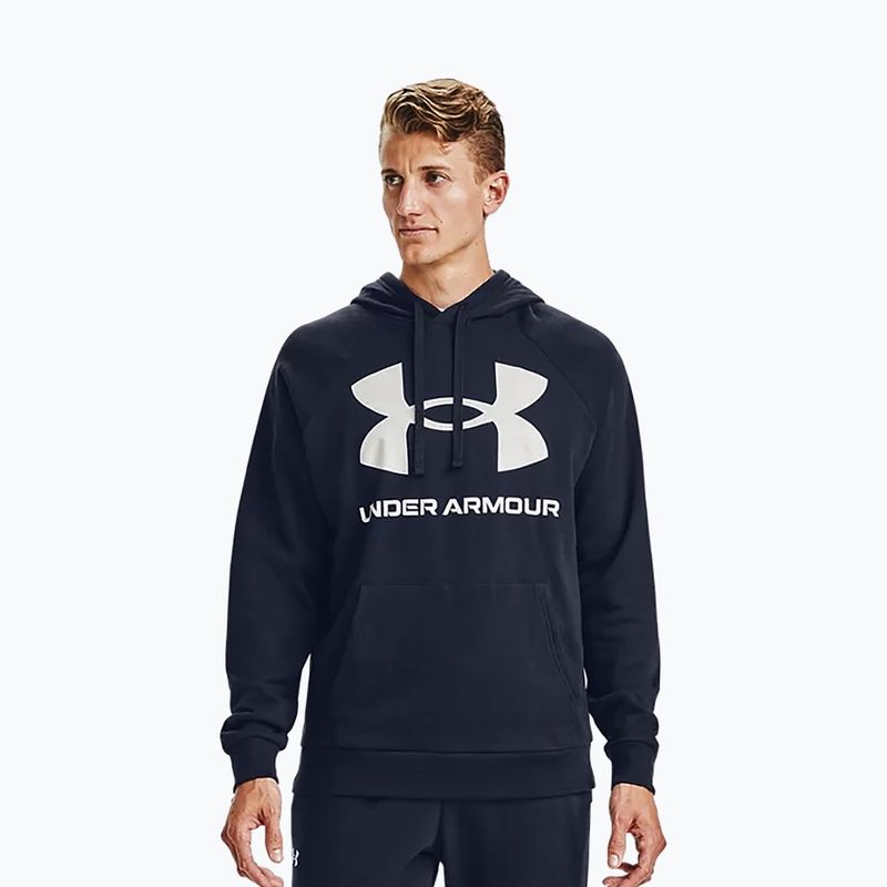 Pánská mikina Under Armour Rival Fleece Big Logo Hd navy blue 1357093