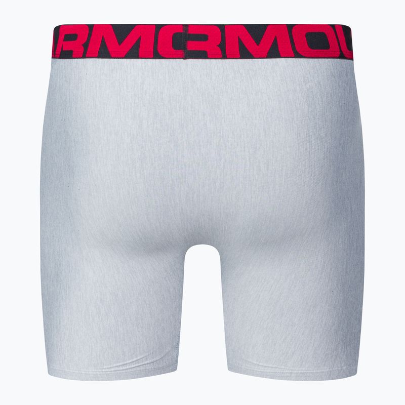 Pánské boxerky Under Armour Ua Tech 6In 2-Pak mod gray light heather/jet gray light heather 3