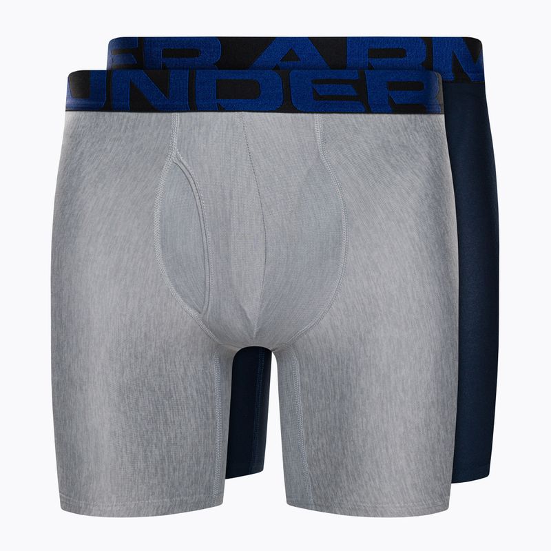 Pánské boxerky Under Armour Ua Tech 6In 2-Pack šedé 1363619-408