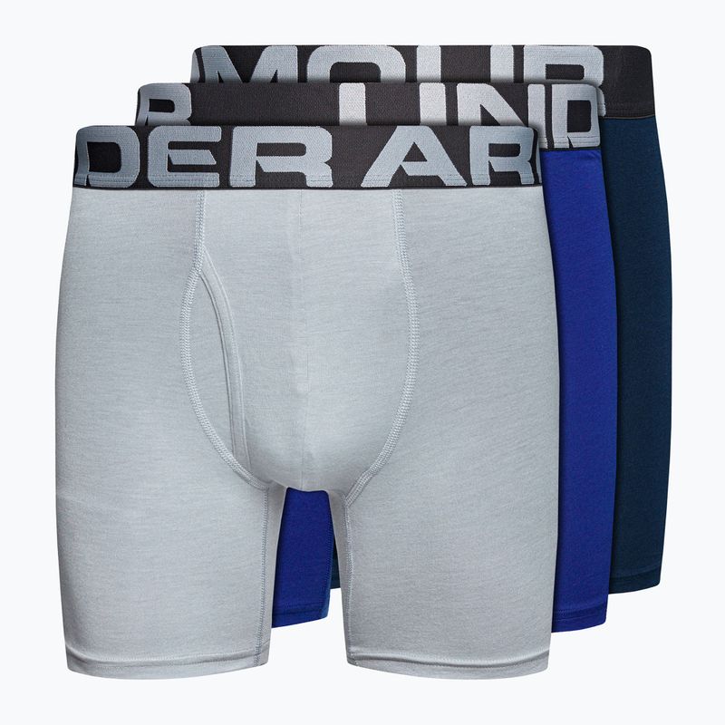 Under Armour Charged Cotton 6 pánské boxerky 3 ks modré 1363617