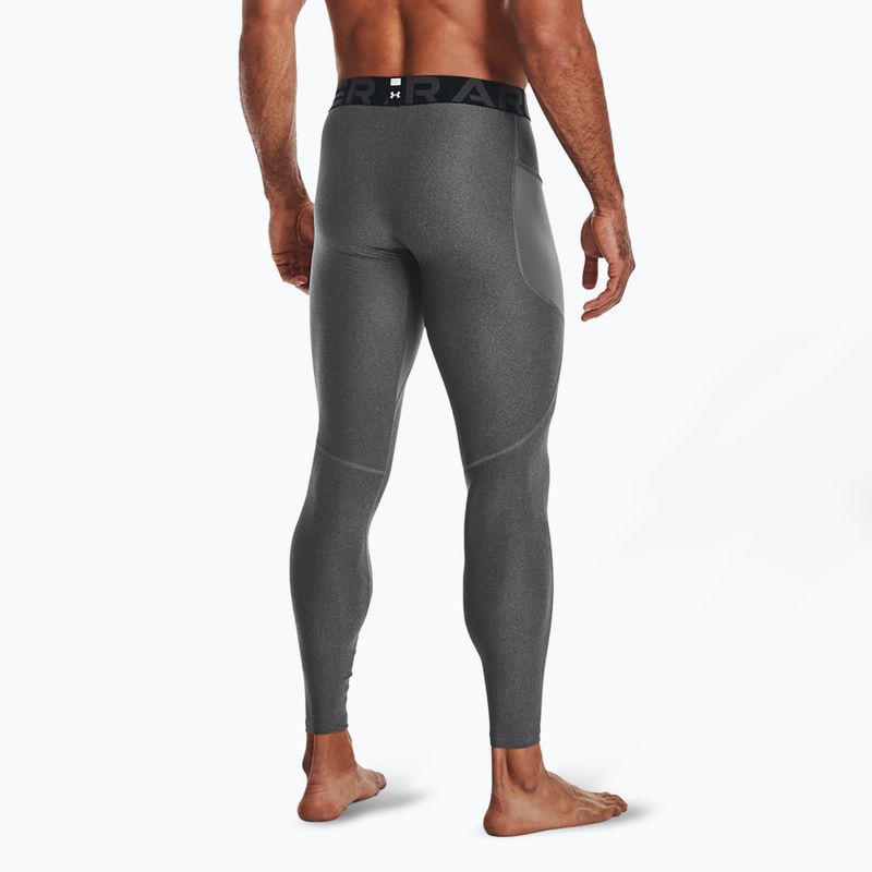 Pánské fitness  legíny Under Armour HeatGear carbon heather/black 3