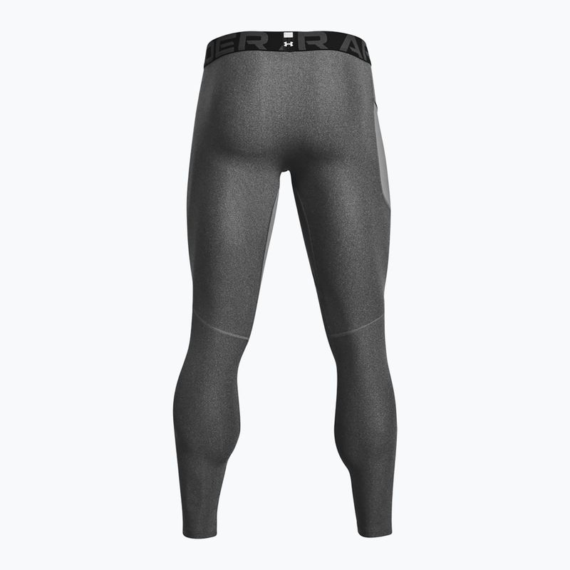 Pánské fitness  legíny Under Armour HeatGear carbon heather/black 6