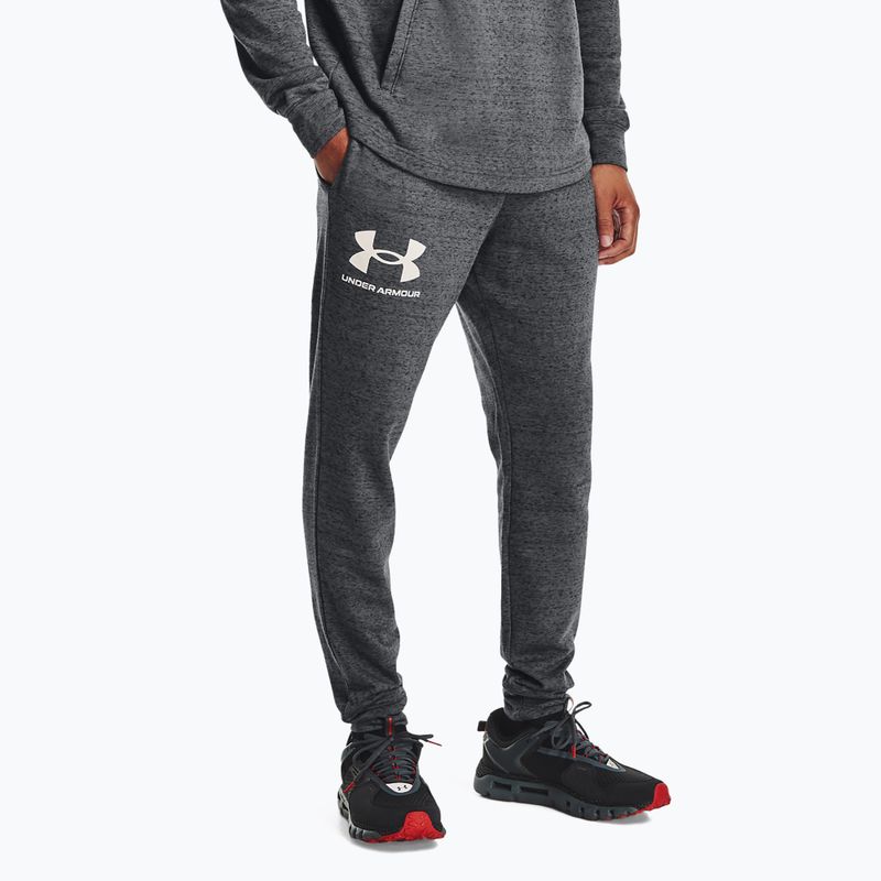 Pánské kalhoty Under Armour Ua Rival Terry Jogger pitch gray light heather/onyx white