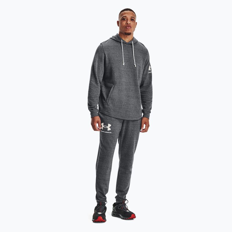 Pánské kalhoty Under Armour Ua Rival Terry Jogger pitch gray light heather/onyx white 2