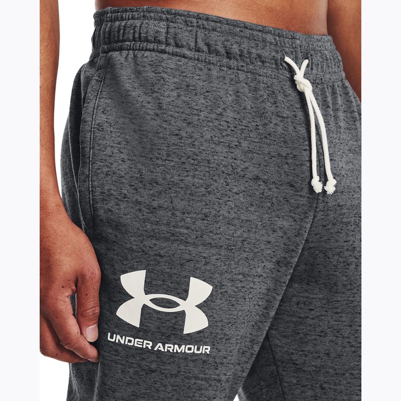 Pánské kalhoty Under Armour Ua Rival Terry Jogger pitch gray light heather/onyx white 4