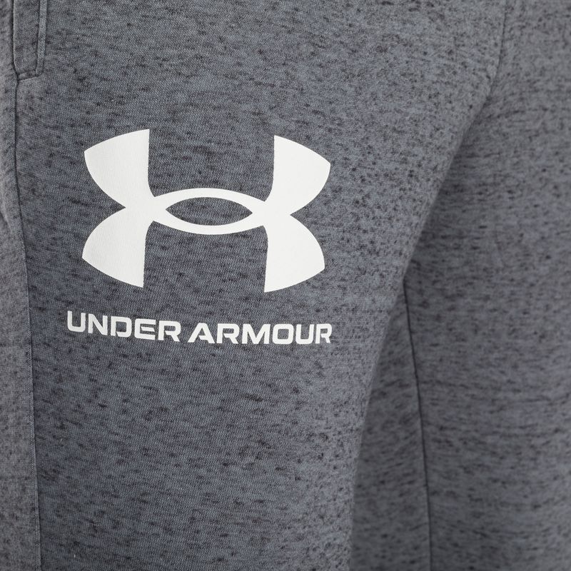 Pánské kalhoty Under Armour Ua Rival Terry Jogger pitch gray light heather/onyx white 7