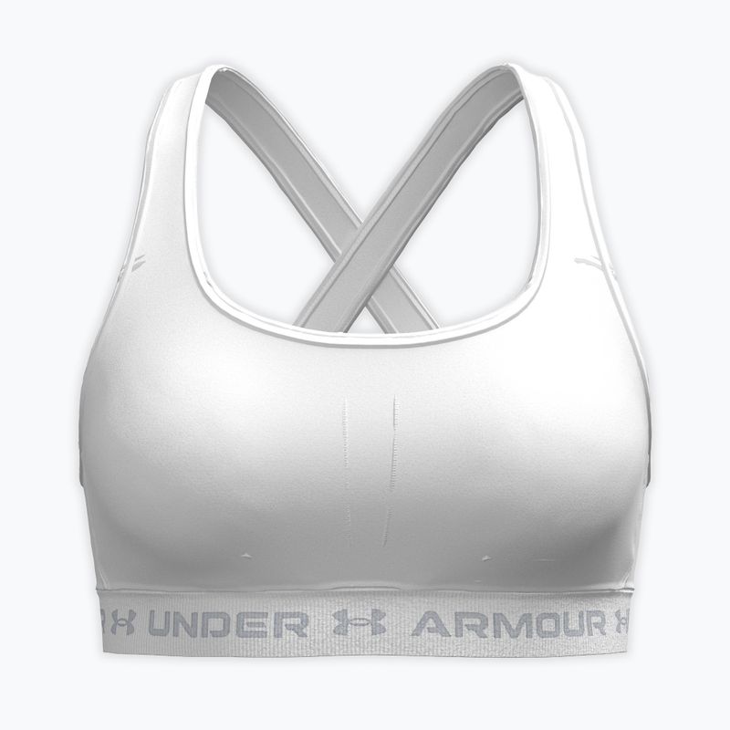 Sportovní podprsenka Under Armour Crossback Mid white/white/halo gray
