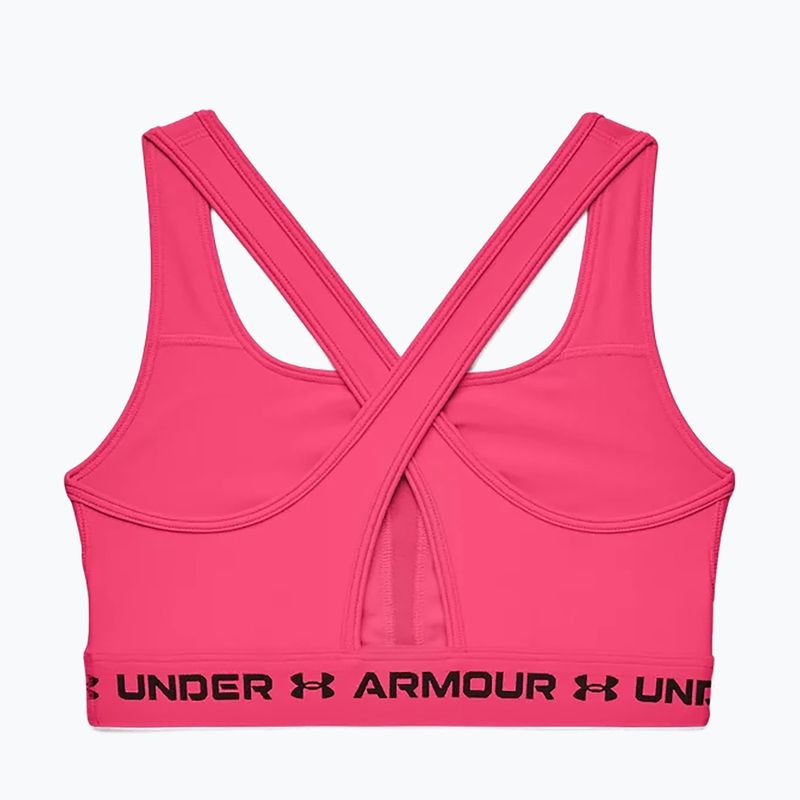 Fitness podprsenka Under Armour Crossback Mid růžová 1361034 4