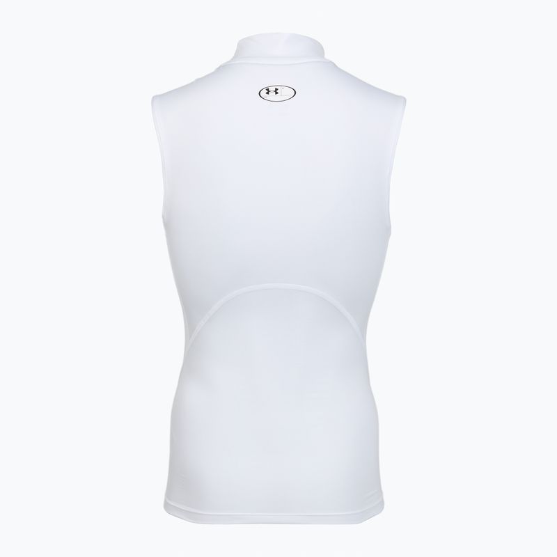 Pánské tréninkové tričko Under Armour HG Armour Comp Mock SL castlerock/white 2