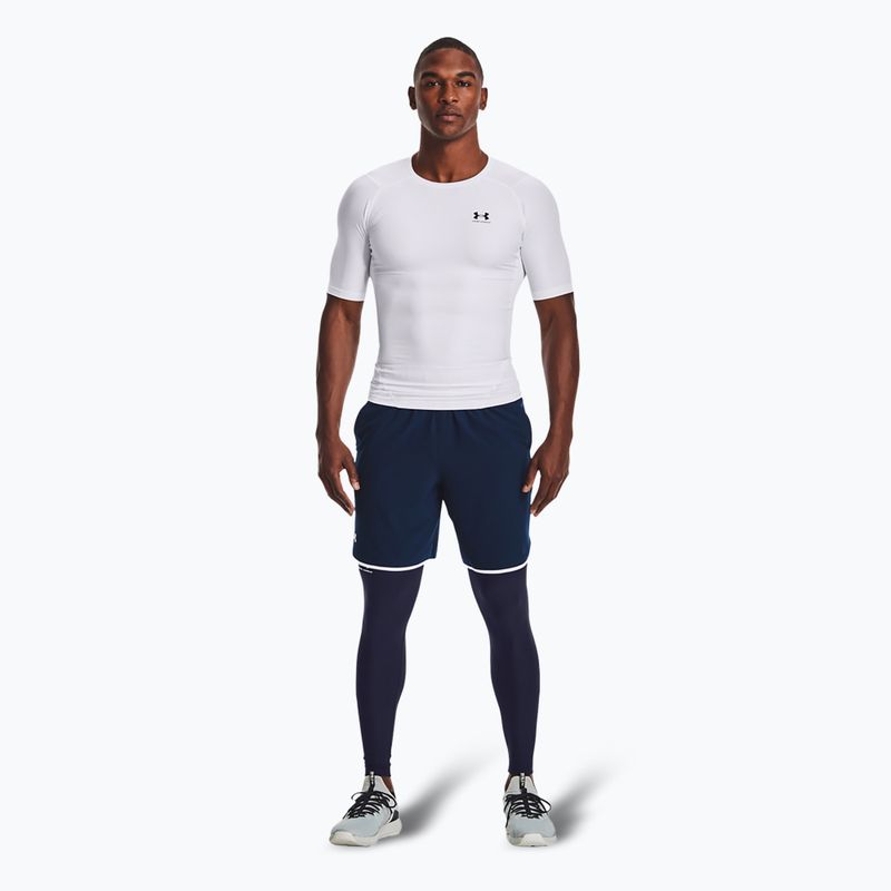 Pánské fitness  legíny Under Armour HeatGear midnight navy/white 2