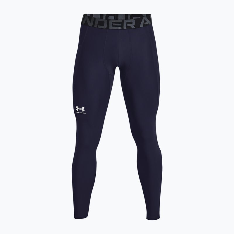 Pánské fitness  legíny Under Armour HeatGear midnight navy/white 5