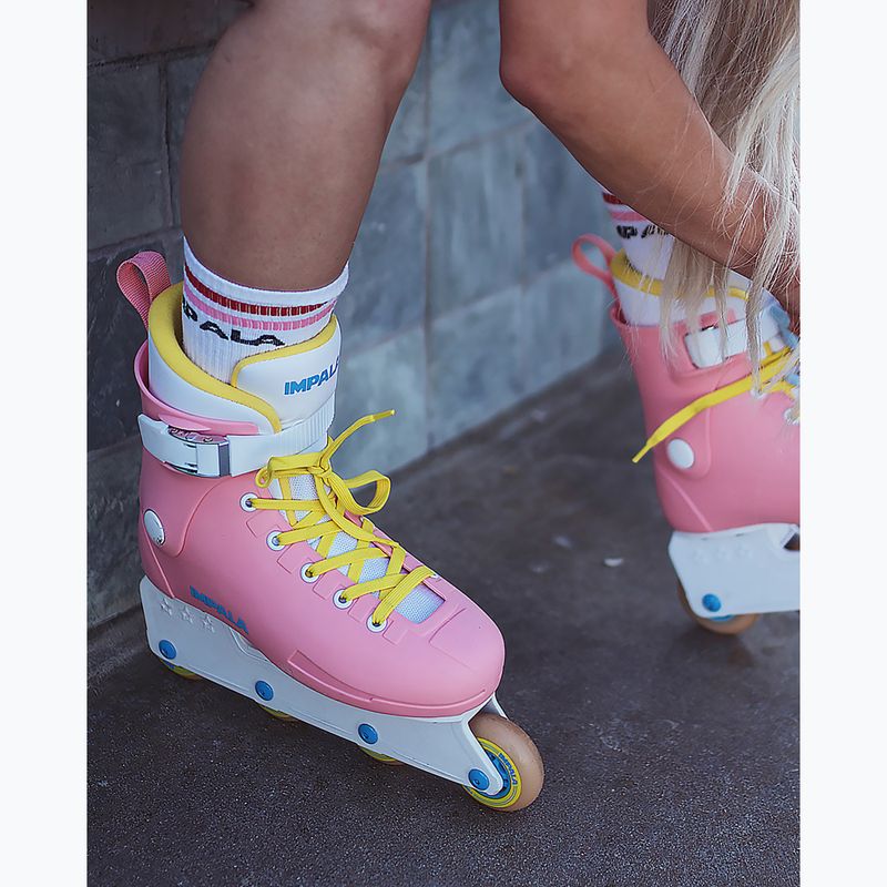 Dámské kolečkové brusle IMPALA Lightspeed Inline Skate pink yellow 7