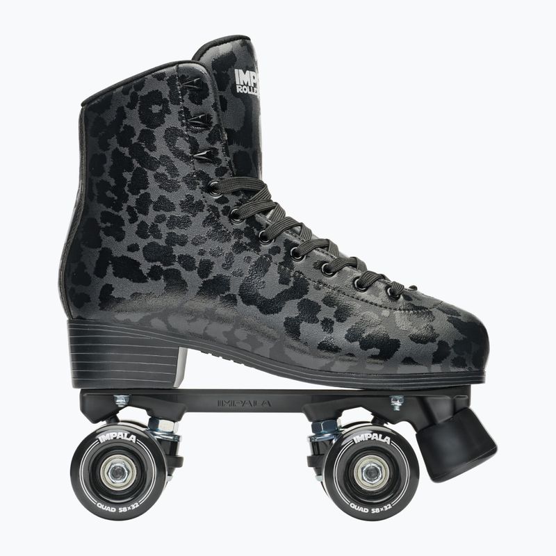 Dámské kolečkové brusle IMPALA Quad Skate black leopard 2