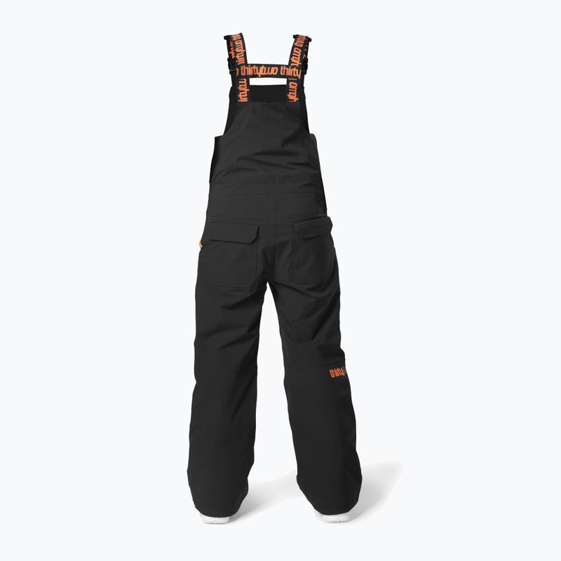 Dětské snowboardové kalhoty ThirtyTwo Youth Basement Bib black/orange 2