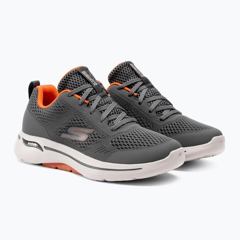 Pánské boty SKECHERS Go Walk Arch Fit Idyllic charcoal/white/orange 4