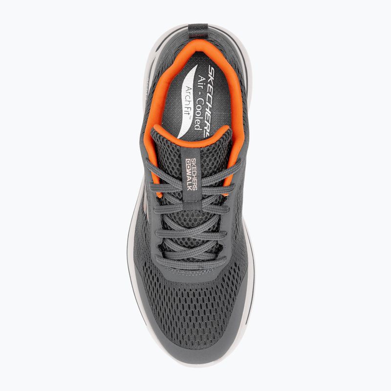 Pánské boty SKECHERS Go Walk Arch Fit Idyllic charcoal/white/orange 6