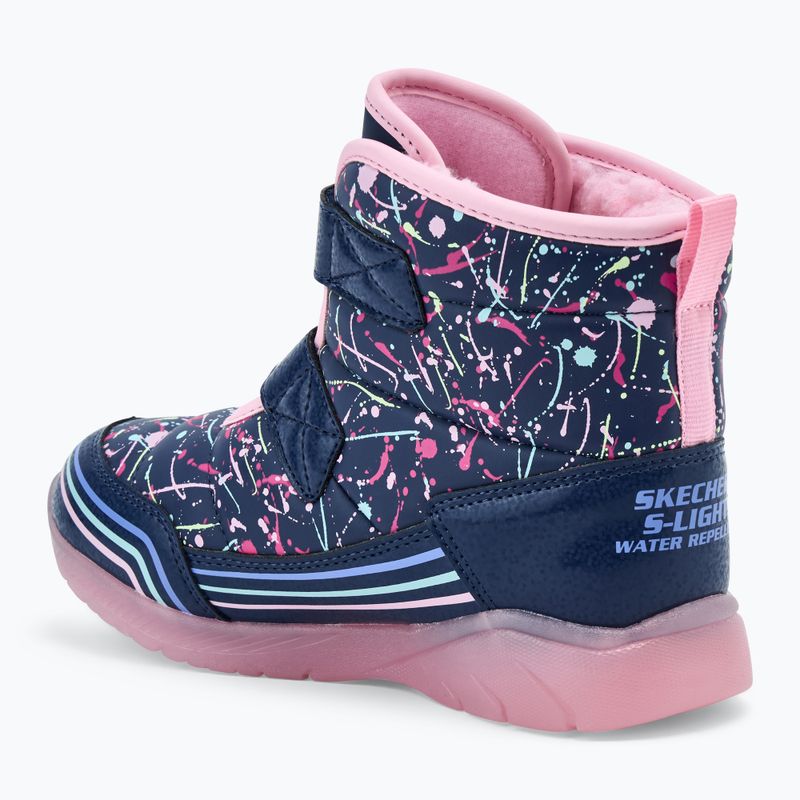 Dětské sněhule SKECHERS Illumi Brights Power Paint navy/pink 3