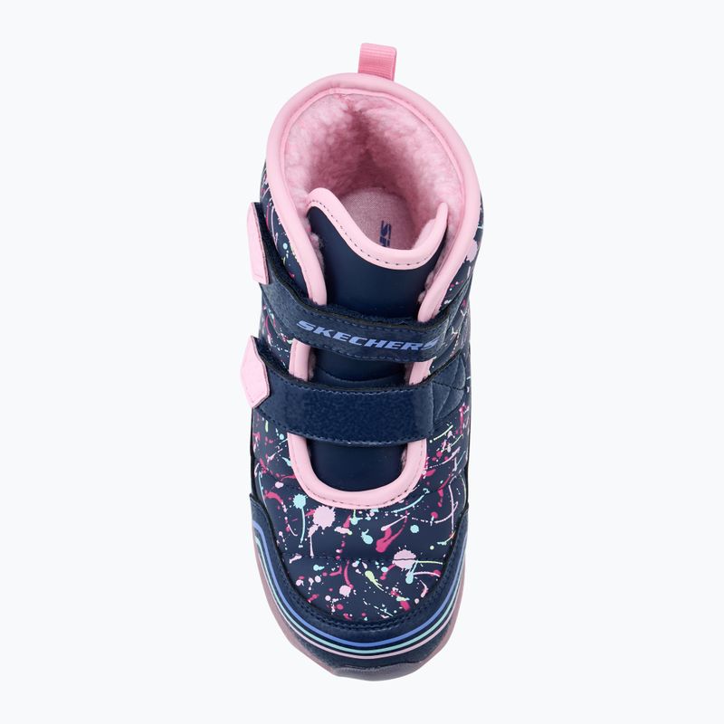 Dětské sněhule SKECHERS Illumi Brights Power Paint navy/pink 5