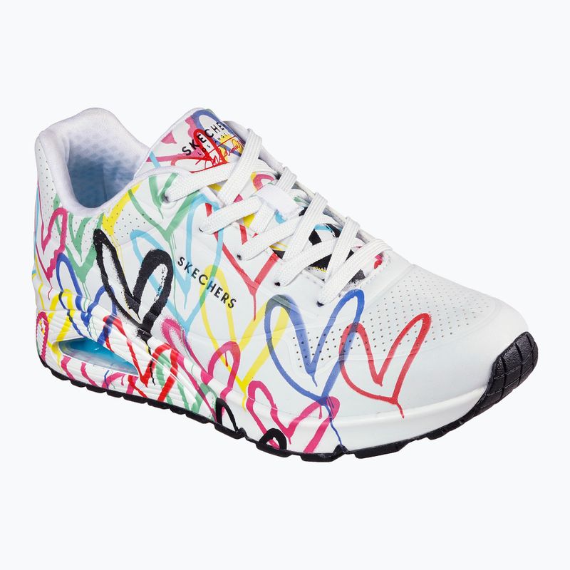 Dámské boty SKECHERS JGoldcrown Uno Spread The Love white/multicolor 8