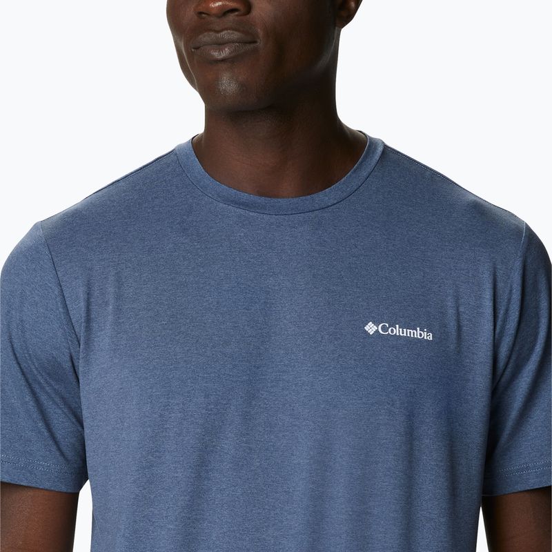 Pánské trekingové tričko Columbia Tech Trail Graphic Tee modré 1930802 2