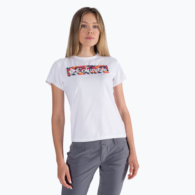 Dámské trekingové tričko Columbia Sun Trek Graphic bílé 1931753