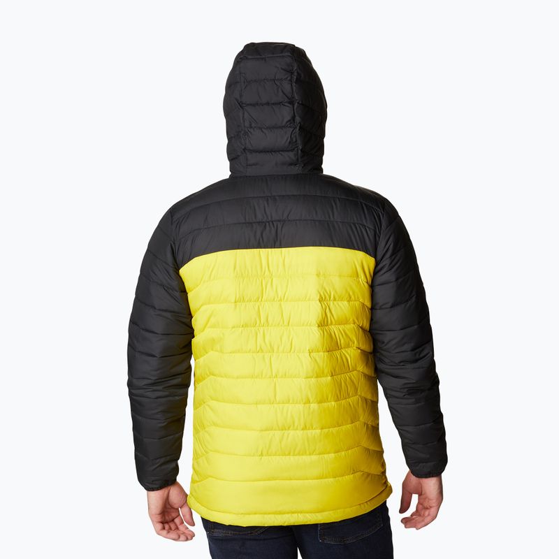 Pánská péřová bunda Columbia Powder Lite Hooded černo-žlutá 1693931 13