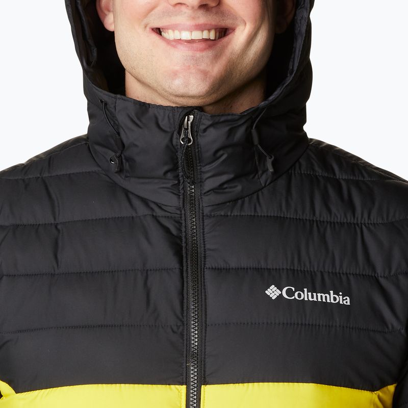 Pánská péřová bunda Columbia Powder Lite Hooded černo-žlutá 1693931 15