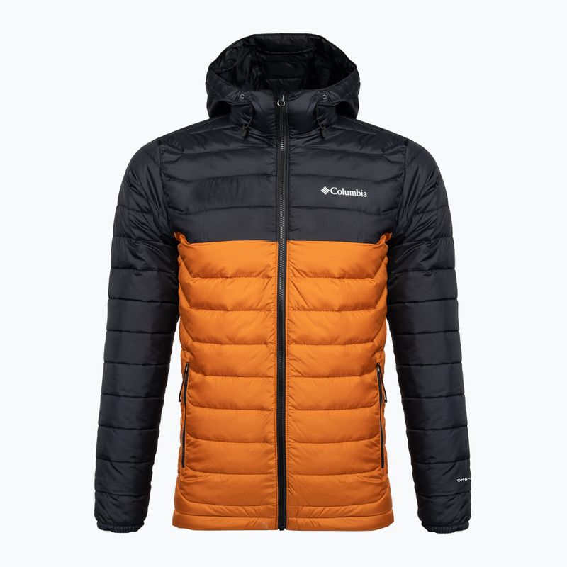 Pánská péřová bunda Columbia Powder Lite Hooded oranžovo-černá 1693931