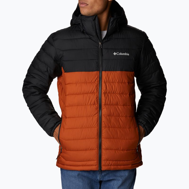 Pánská péřová bunda Columbia Powder Lite Hooded oranžovo-černá 1693931 6