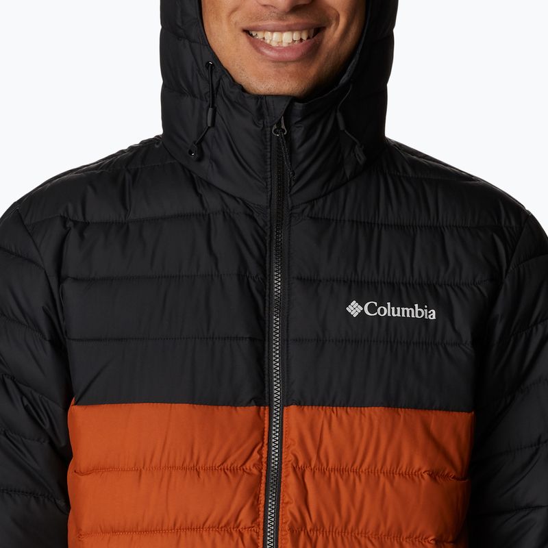 Pánská péřová bunda Columbia Powder Lite Hooded oranžovo-černá 1693931 10
