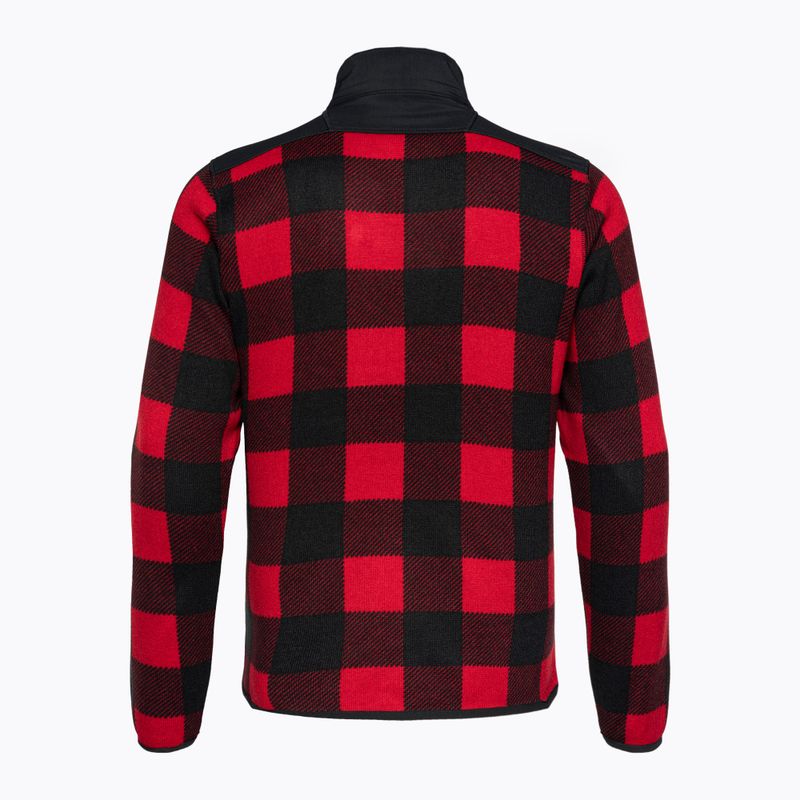 Pánská trekingová mikina Columbia Sweater Weather II Printed mountain red check print 6