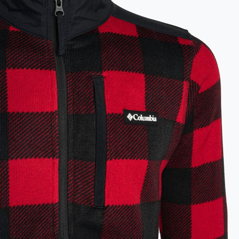 Pánská trekingová mikina Columbia Sweater Weather II Printed mountain red check print 7