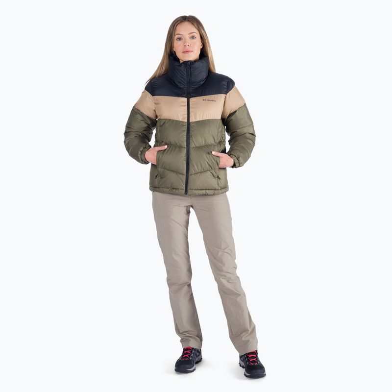 Columbia Puffect Color Blocked dámská péřová bunda zelená 1955101 5