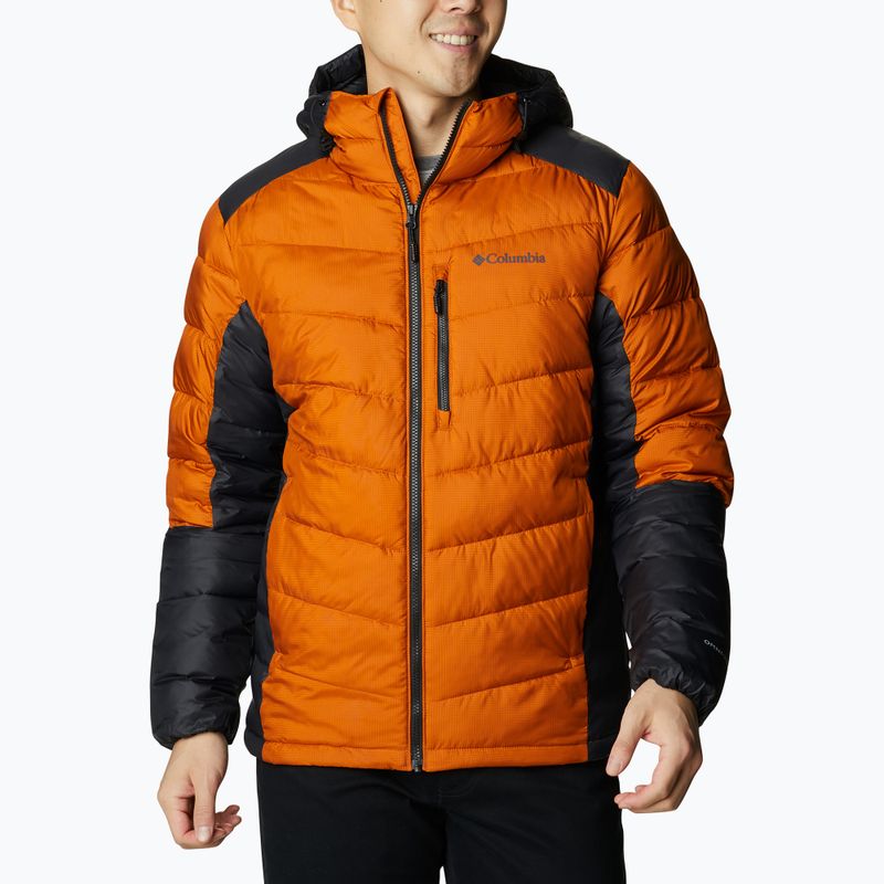 Pánská péřová bunda Columbia Labyrinth Loop Hooded oranžová 1957343