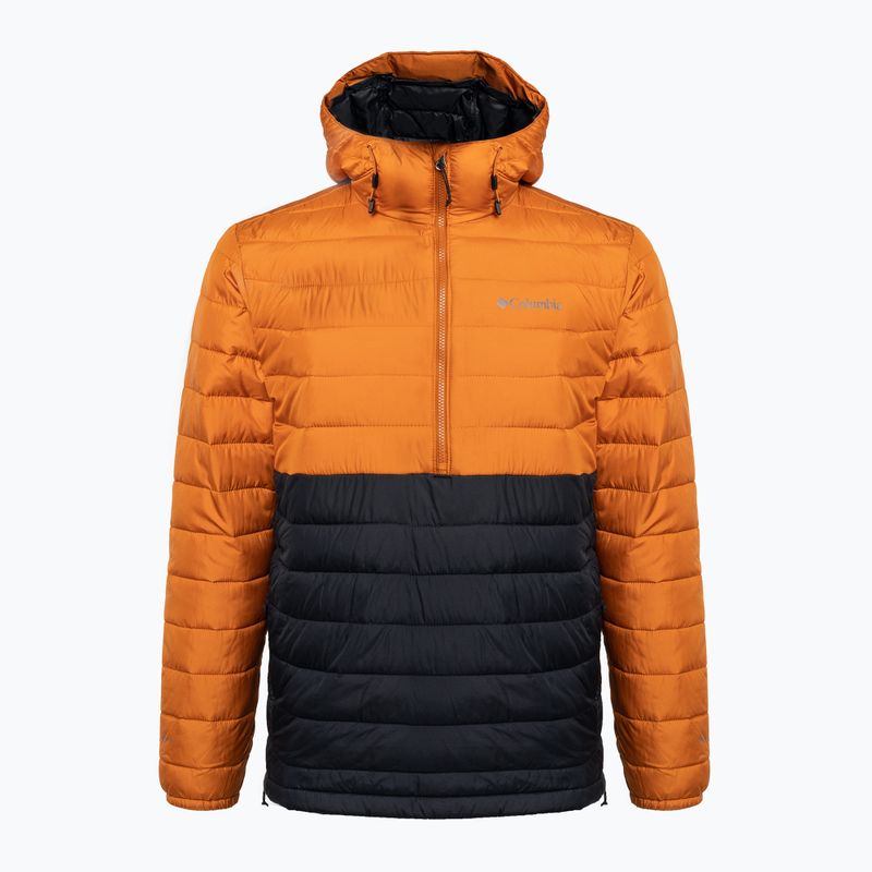 Pánská péřová bunda Columbia Powder Lite Anorak oranžovo-černá