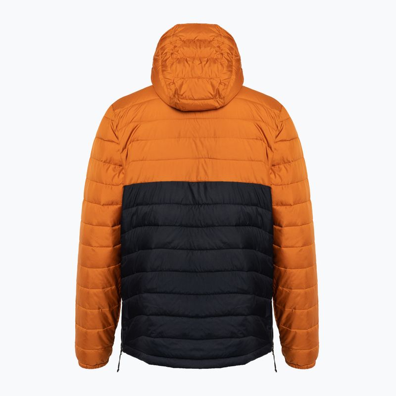 Pánská péřová bunda Columbia Powder Lite Anorak oranžovo-černá 2