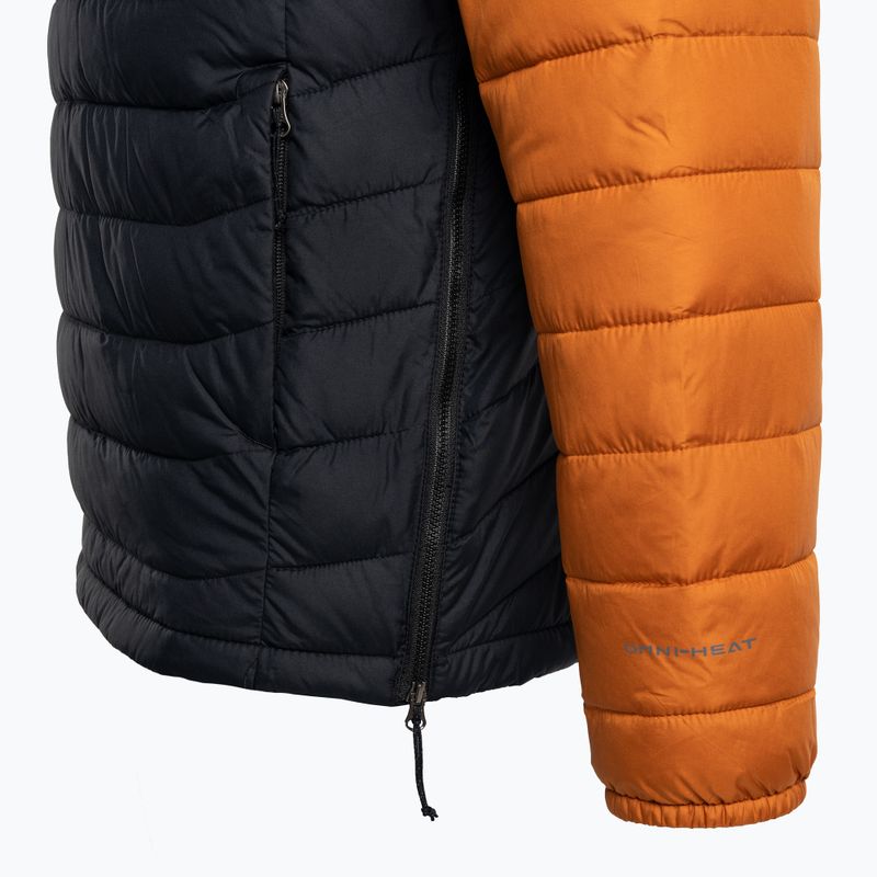 Pánská péřová bunda Columbia Powder Lite Anorak oranžovo-černá 4