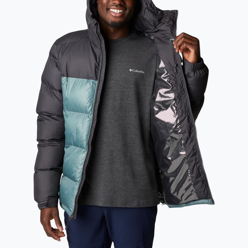 Pánská péřová bunda Columbia Pike Lake Hooded černá-šedá 1738032 4