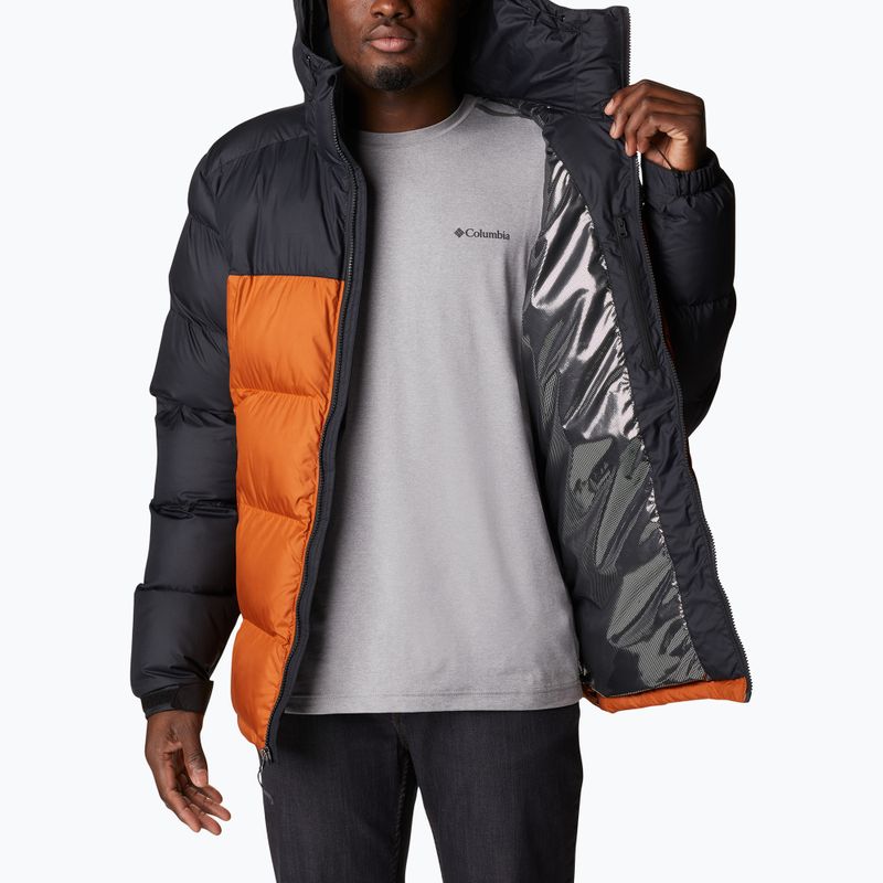 Pánská péřová bunda Columbia Pike Lake Hooded černo-oranžová 1738032 4
