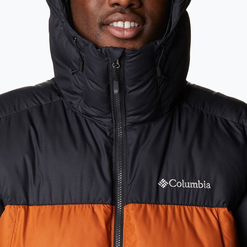 Pánská péřová bunda Columbia Pike Lake Hooded černo-oranžová 1738032 5