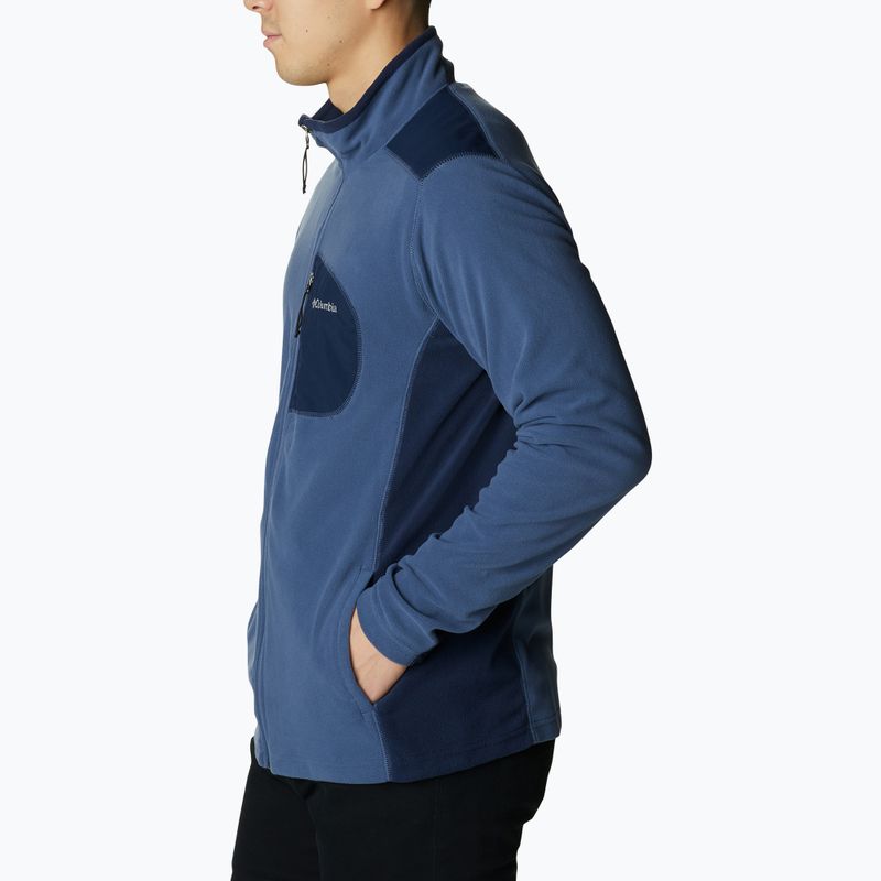 Pánská trekingová mikina Columbia Klamath Range Full Zip tmavě modrá 2013604 3