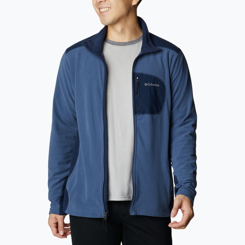 Pánská trekingová mikina Columbia Klamath Range Full Zip tmavě modrá 2013604 5