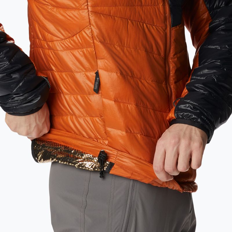 Pánská péřová bunda Columbia Platinum Peak Hooded černo-oranžová 2008611 5