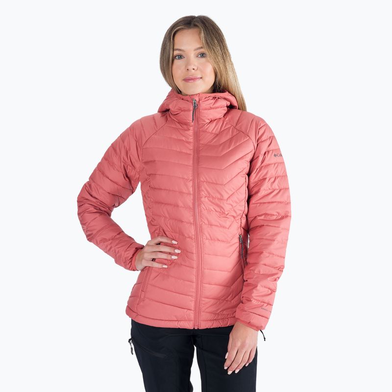 Columbia Powder Lite Hooded pink dámská péřová bunda 1699071